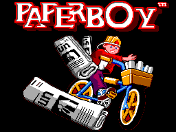 Paperboy title screen for Sega Master System